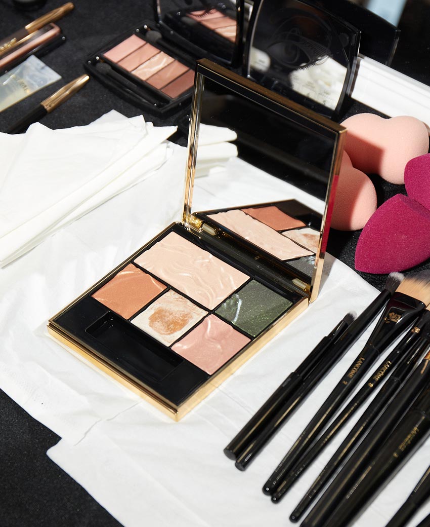 Lancôme x Louvre Richelieu Wing Palette backstage at the LaQuan Smith fashion show
